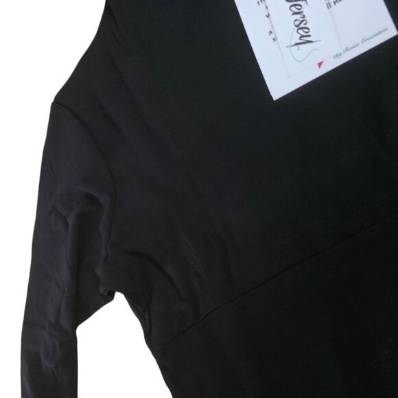 Women with Control Black Finespun Jersey Tummy Control Midi Dress LP - Picture 3 of 4